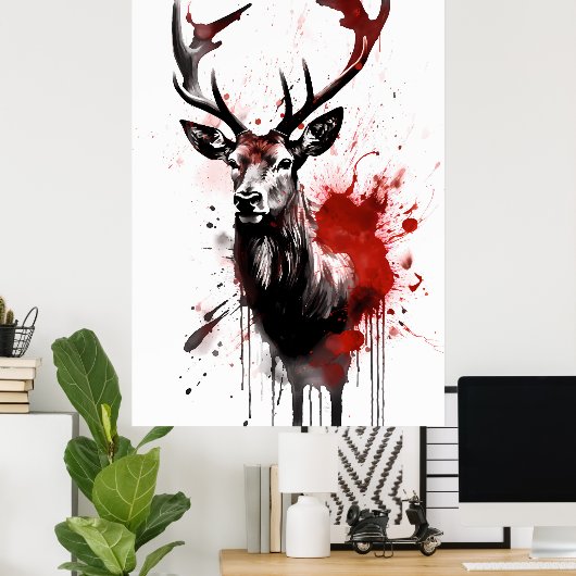 Rendierinkt schilderen poster (Thuiskantoor)