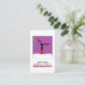 Rendierkat, Kerstfeesticket Uitnodiging Informatiekaartje (Staand voorkant)