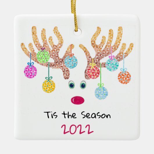 rendierkeramisch siermiddel keramisch ornament (Voorkant)