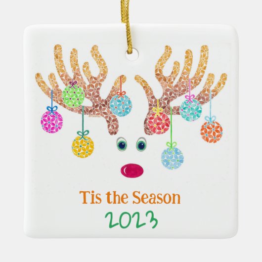 rendierkeramisch siermiddel keramisch ornament (Voorkant)