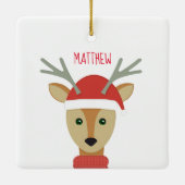 Rendierkerst 2021Keramisch sieraad Keramisch Ornament (Achterkant)