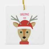 Rendierkerst 2021Keramisch sieraad Keramisch Ornament (Voorkant)