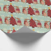  rendierkerst cadeaupapier (Hoek)