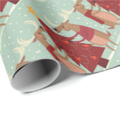  rendierkerst cadeaupapier (Rol Hoek)