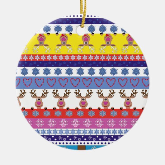 rendierkerst keramisch ornament (Voorkant)