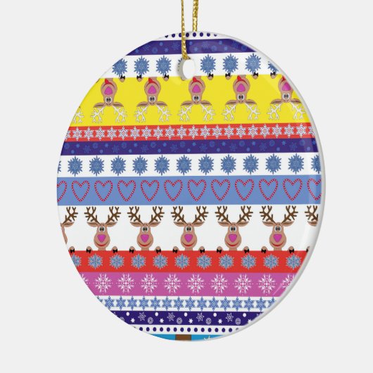 rendierkerst keramisch ornament (Links)