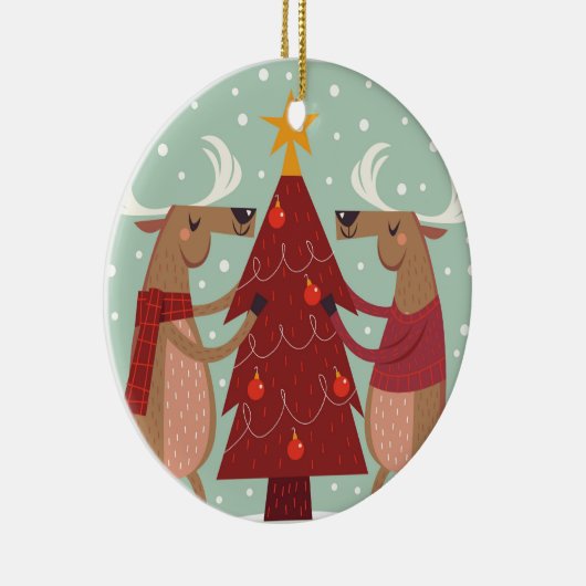  rendierkerst keramisch ornament (Rechts)