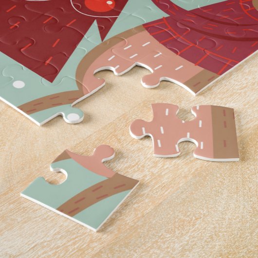  rendierkerst legpuzzel (Zijkant)