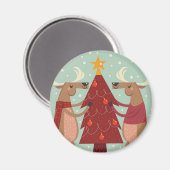  rendierkerst magneet (Voorkant / Achterkant)