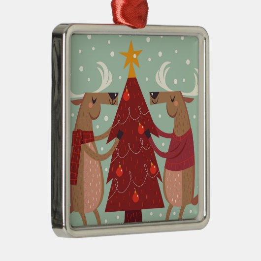  rendierkerst metalen ornament (Rechts)