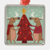  rendierkerst metalen ornament (Voorkant)