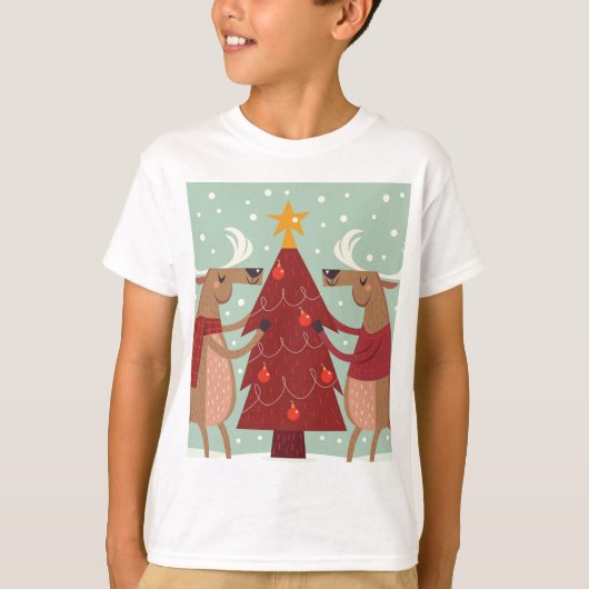 rendierkerst t-shirt (Voorkant)
