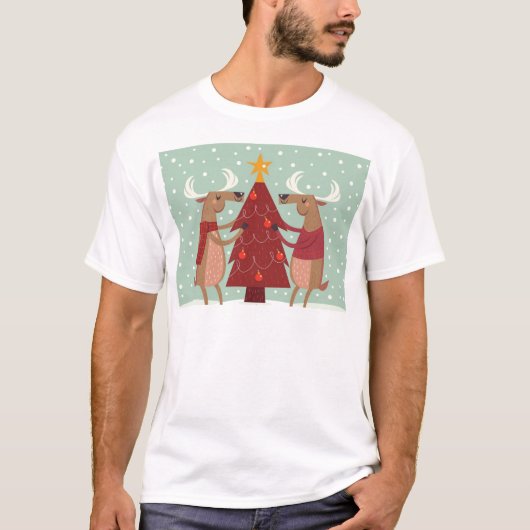  rendierkerst t-shirt (Voorkant)