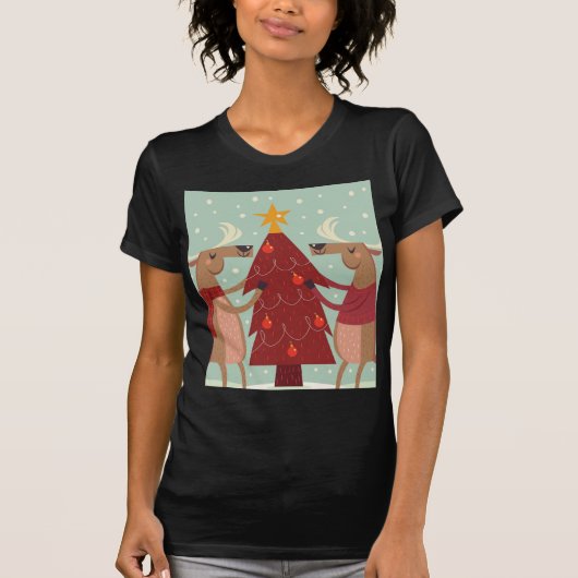 rendierkerst t-shirt (Voorkant)