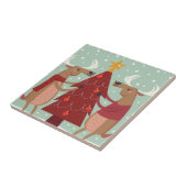  rendierkerst tegeltje (Zijkant)