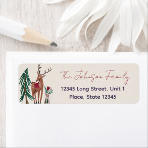 Rendierkerstboom Etiket