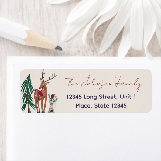 Rendierkerstboom Etiket (Insitu)