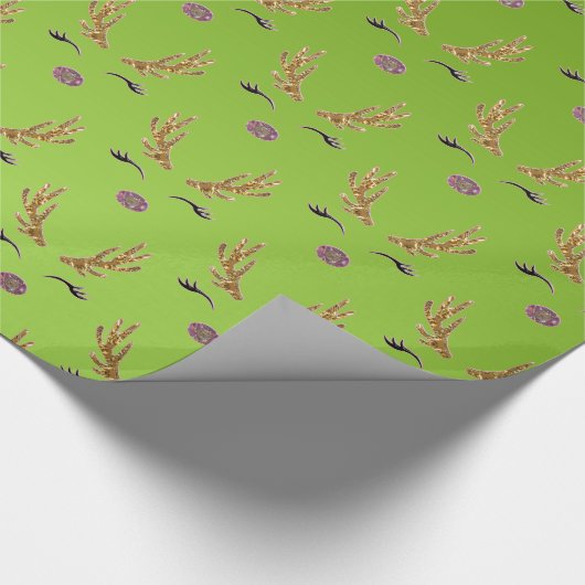 Rendierkerstgeluk Cadeaupapier (Hoek)