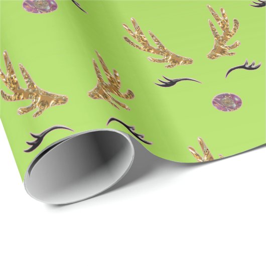 Rendierkerstgeluk Cadeaupapier (Rol Hoek)