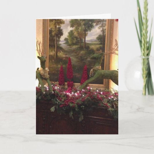 rendierkerstkaart feestdagen kaart (Voorkant)