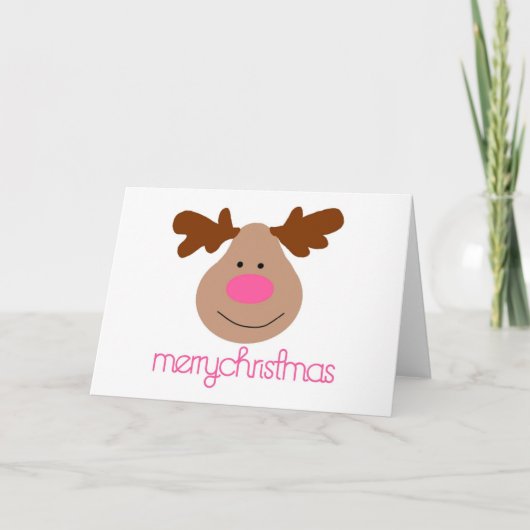 rendierkerstkaart feestdagen kaart (Voorkant)