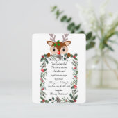 rendierkerstkaart feestdagenkaart (Staand voorkant)