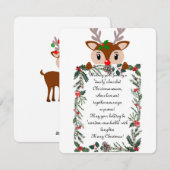 rendierkerstkaart feestdagenkaart (Voorkant / Achterkant)