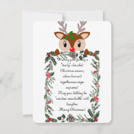 rendierkerstkaart feestdagenkaart