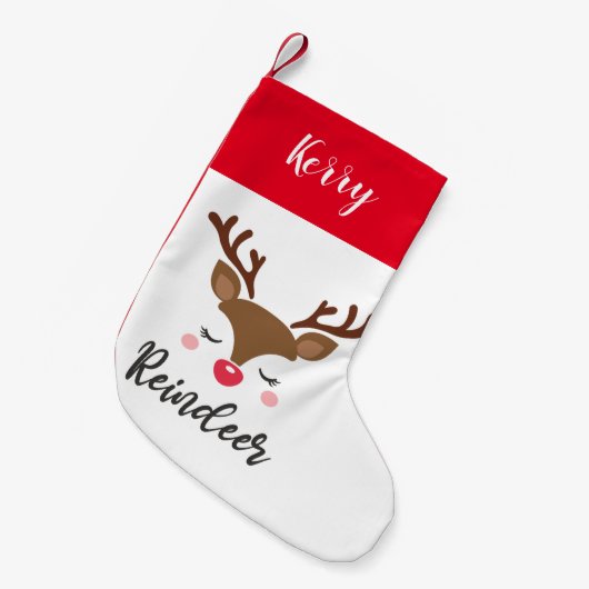 Rendierkerststaart Kleine Kerstsok (Voorkant (Hangend))