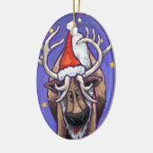 Rendierkerstversiering Keramisch Ornament (Links)