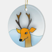 Rendierkerstversiering Keramisch Ornament (Links)