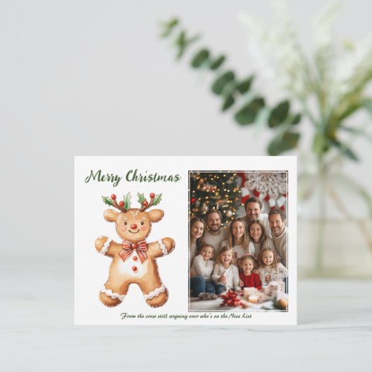 rendierkoekje feestdagenkaart (Staand voorkant)