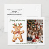 rendierkoekje feestdagenkaart (Voorkant / Achterkant)