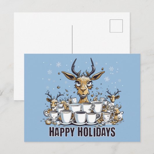 rendierkoffie briefkaart (Voorkant / Achterkant)