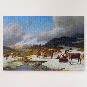 Rendierkudde in de Bergen ten Noorden van Røros Legpuzzel