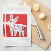 rendierkus theedoek (Quarter Fold)