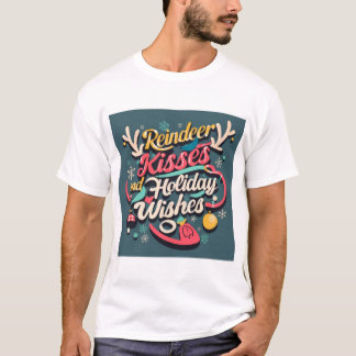 Rendierkussen en vakantiewensen (7) t-shirt