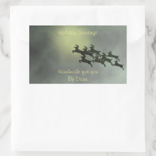 rendierlabels rechthoekige sticker (Tas)