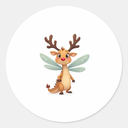 rendierlibel ronde sticker (Voorkant)