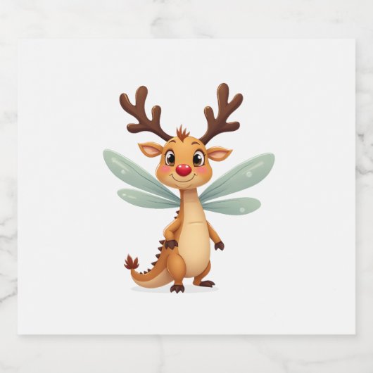 rendierlibel sparkling wijnetiket (Enkel label)