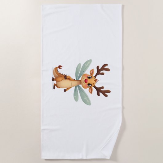 rendierlibel strandlaken (Voorkant)