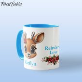 Rendierliefde, bloemenhert, Fawn Doe Poinsettia 🦌 Mok