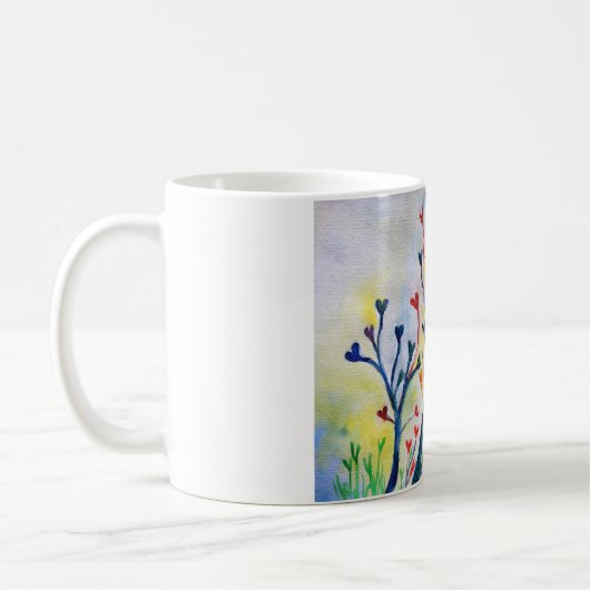 rendierliefdeskunst hart witte Mok (Links)