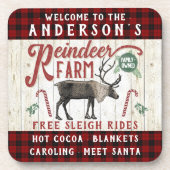 Rendierlijk Boerderij Rustic Farmhouse Bier Onderzetter (Voorkant)