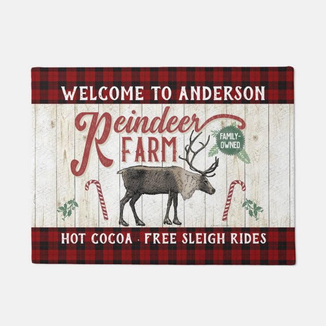 Rendierlijk Boerderij Rustic  Farmhouse Deurmat (Voorkant)