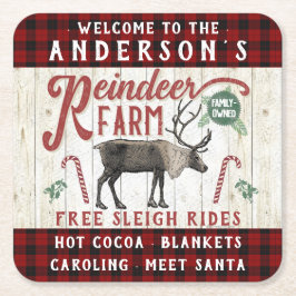 Rendierlijk Boerderij Rustic  Farmhouse Kartonnen Onderzetters