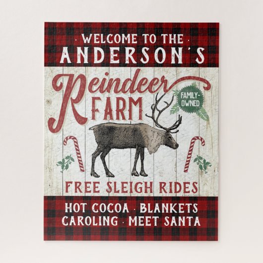 Rendierlijk Boerderij Rustic  Farmhouse Legpuzzel (Verticaal)