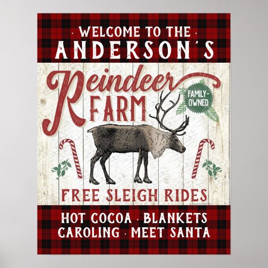 Rendierlijk Boerderij Rustic  Farmhouse Poster (Voorkant)