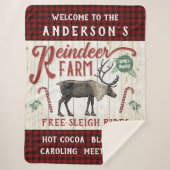 Rendierlijk Boerderij Rustic  Farmhouse Sherpa Deken (Voorkant)