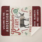 Rendierlijk Boerderij Rustic  Farmhouse Sherpa Deken (Voorkant (horizontaal))